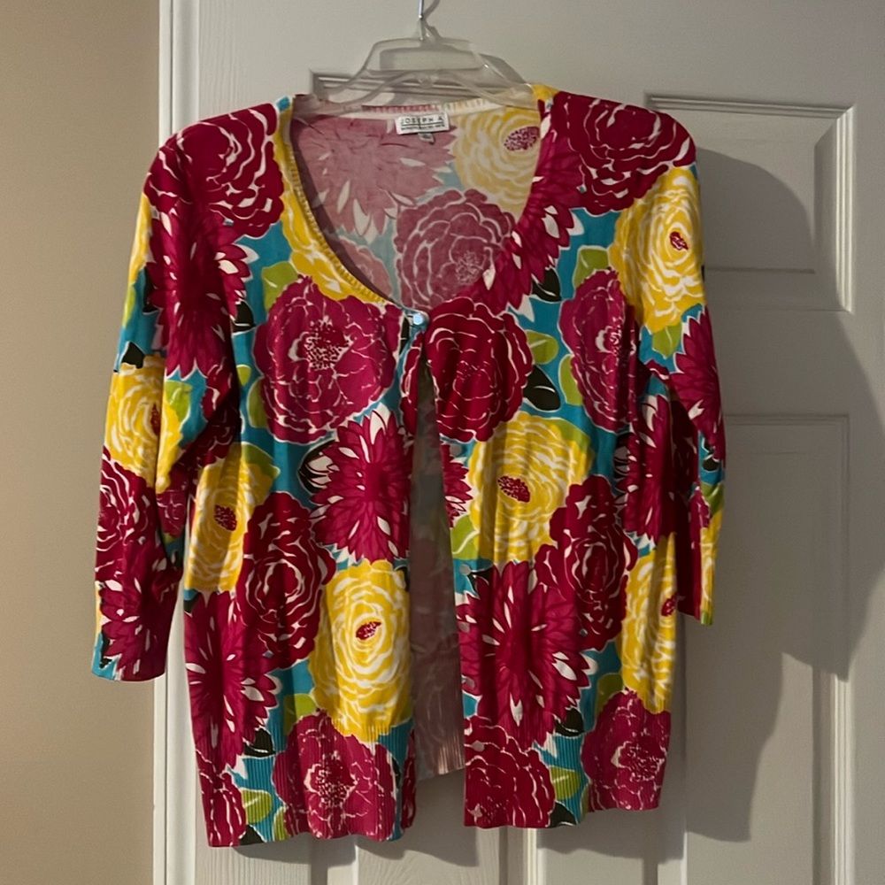JOSEPH A FLORAL CARDIGAN